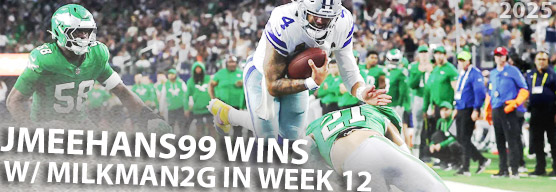 jmeehans99 wins in week 12