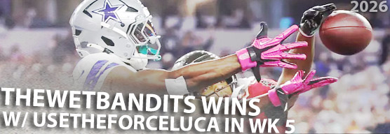 TheWetBandits slid into the week 5 Confidence victory